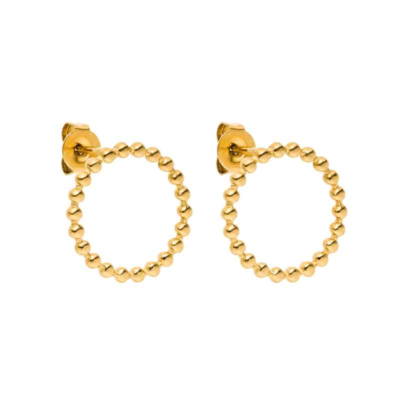 Purelei Ladies' Stud Earrings Gold Tone Karma 4260644143518
