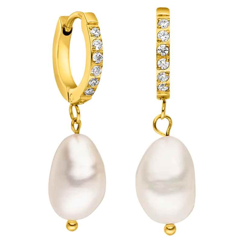 Purelei Ladies' Hoop Earrings Gold Tone Malahi 4260664862635