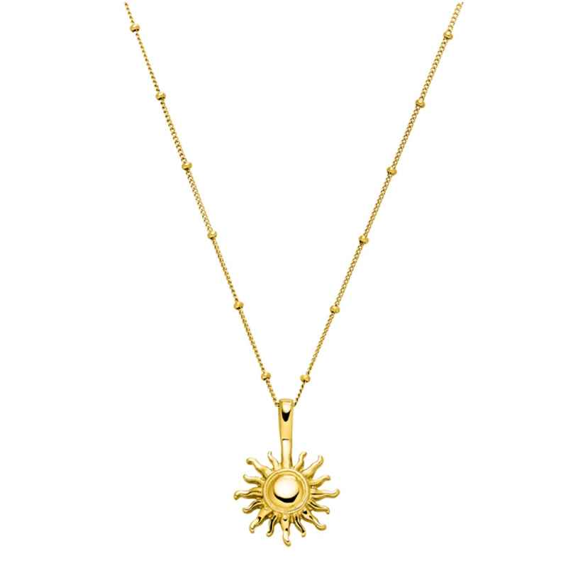 Purelei Women's Necklace Gold Tone Sun 0747742299384