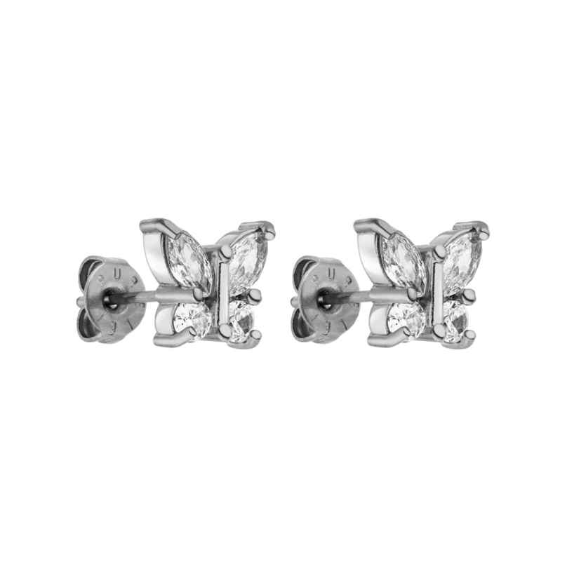 Purelei Ladies' Stud Earrings Silver Tone Butterfly 4260767724229