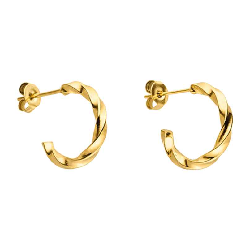 Purelei Women's Hoop Earrings Gold Plated Kelani 4260644141040
