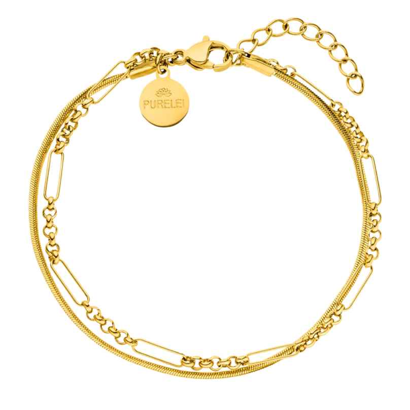 Purelei Women's Bracelet Gold Plated Sleeky Unison 4262370527693