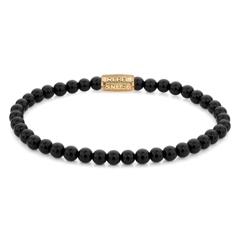 Rebel & Rose RR-40108-G-S Damen-Armband Black Velvet Gold 4 mm 8720365079139