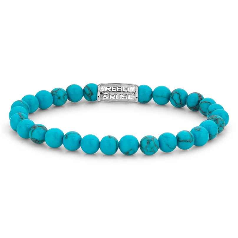 Rebel & Rose RR-60015-S-S Armband Turquoise Delight 6 mm 8719214495121