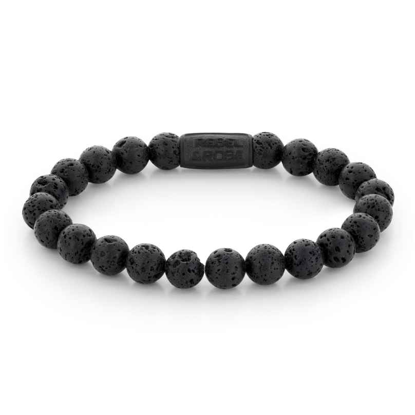 Rebel & Rose RR-80071-B Herren-Armband Black Moon 8 mm