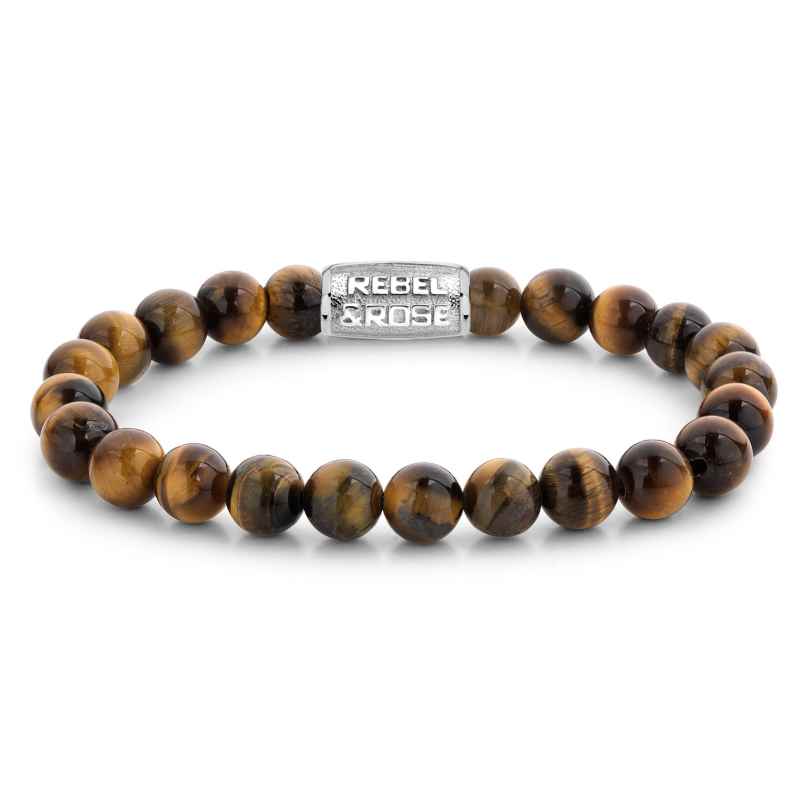 Rebel & Rose RR-80042-S Herren-Armband Stones Tiger Lily 8 mm