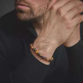Rebel & Rose RR-80042-S Herren-Armband Stones Tiger Lily 8 mm