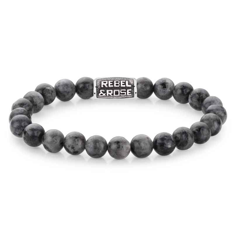 Rebel & Rose RR-80097-V Herren-Armband Grey Seduction Vintage 8 mm