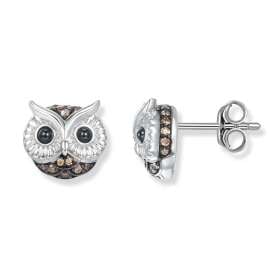 Seinerzeit SZA-2990-119 Women's Stud Earrings Silver Merlin Owl
