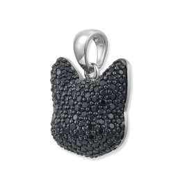 Seinerzeit SZA-3990-456 Anhänger Kuro Katze Silber