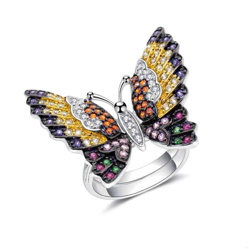 Seinerzeit SZA-1990-110 Ladies' Ring Grace Butterfly 925 Silver