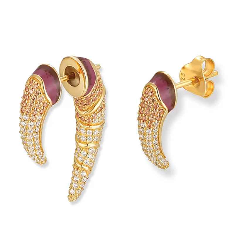 Seinerzeit SZA-2960-418 Women's Stud Earrings Shine Tusk Gold Tone 4066723004257