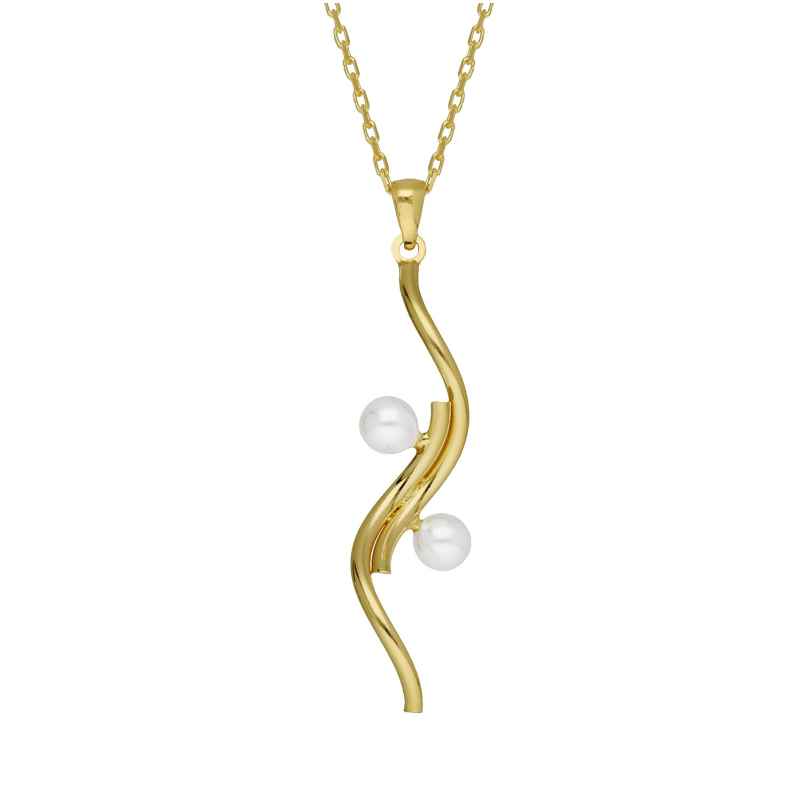 Victoria Cruz A4764-00DG Women's Necklace Milan Gold Tone with Pearls 8435672464577
