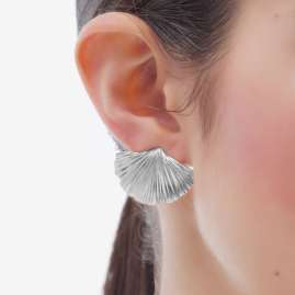 Victoria Cruz A4779-HT Women's Stud Earrings Tokyo Silver Shell