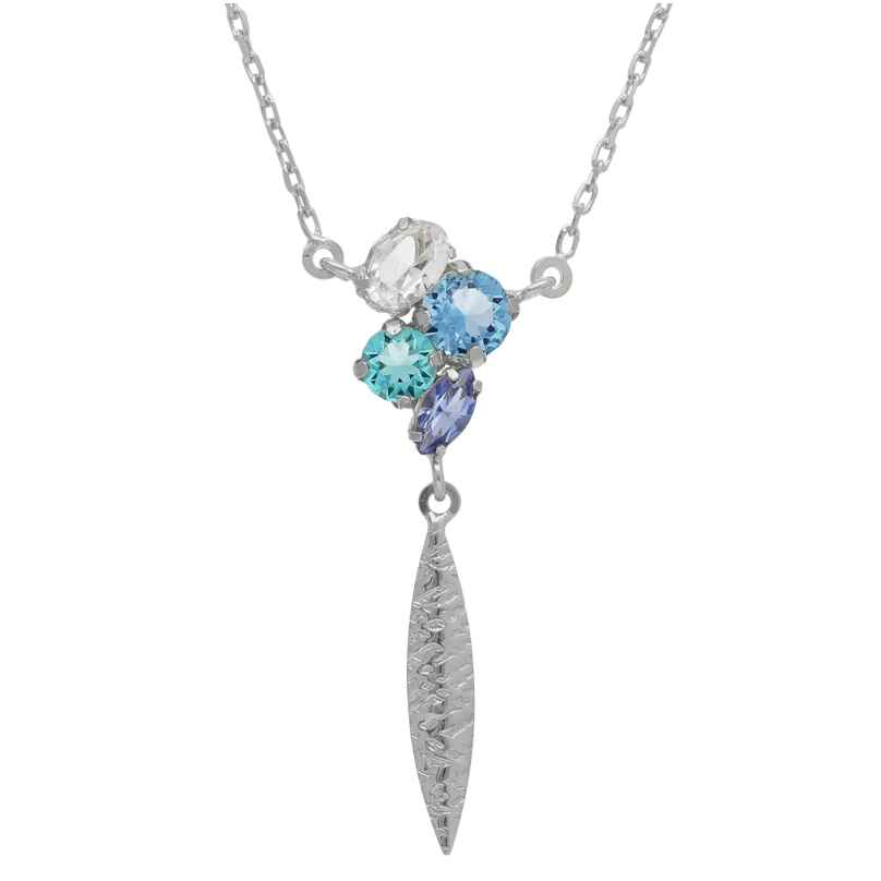 Victoria Cruz A4789-MHG Ladies' Necklace Lisbon Silver Shades of Blue 8435672465062
