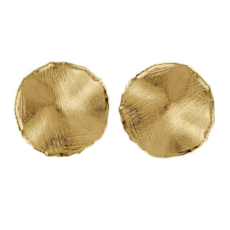 Victoria Cruz A4806-DT Women's Earrings New York Gold Tone Circle 8435672465390