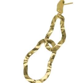 Victoria Cruz A4635-DT Earrings for Women Connect Gold Tone