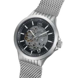 Glock GW-14-4-24 Herren-Armbanduhr Automatik Skelett mit Meshband
