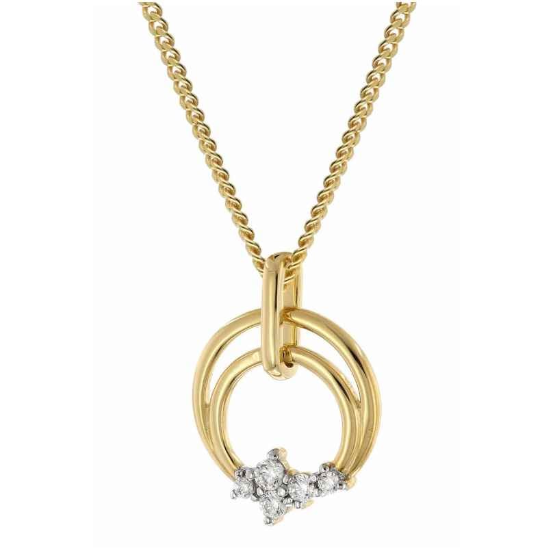 GLIZZ GL8137 Damenkette mit Gold-Anhänger 333/8K Zirkonia