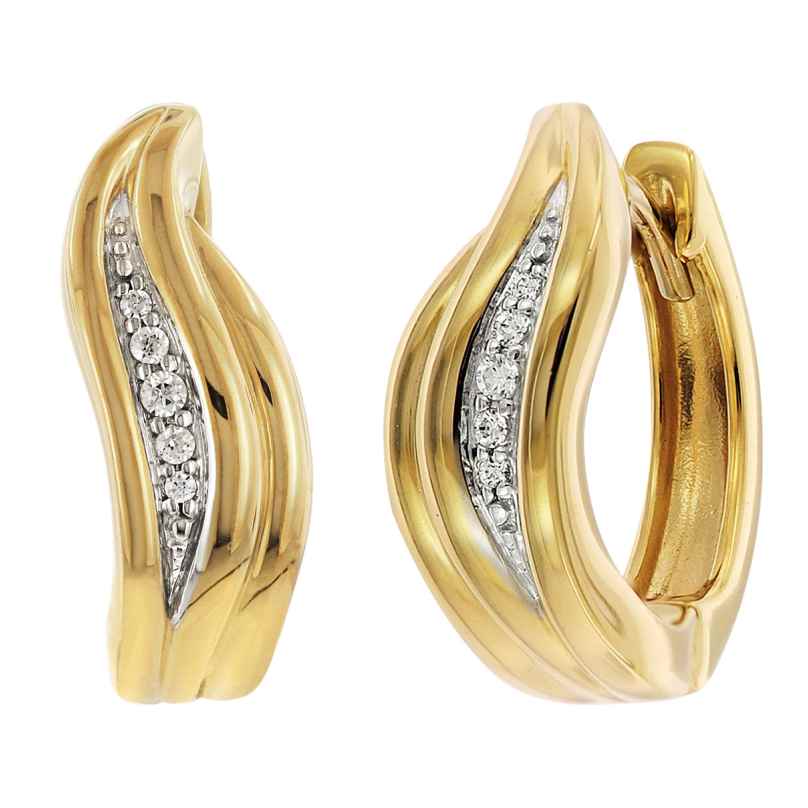 GLIZZ GL8151 Damen-Ohrringe Gold 333/8K Zirkonia Creolen 4262511281514