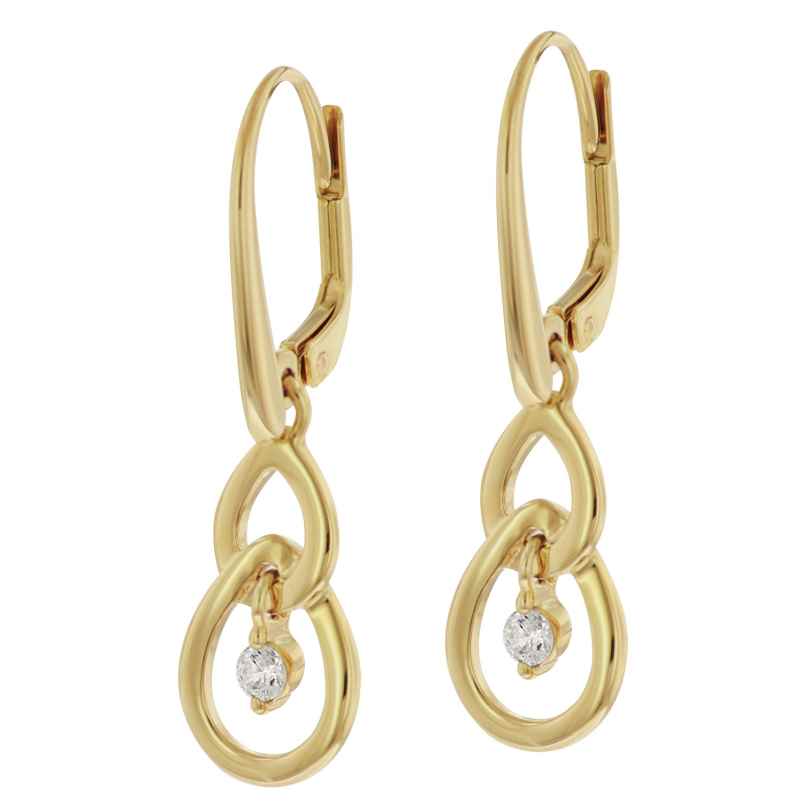 GLIZZ GL8154 Damen-Ohrringe Gold 333/8K Zirkonia Ohrhänger 4262511281545