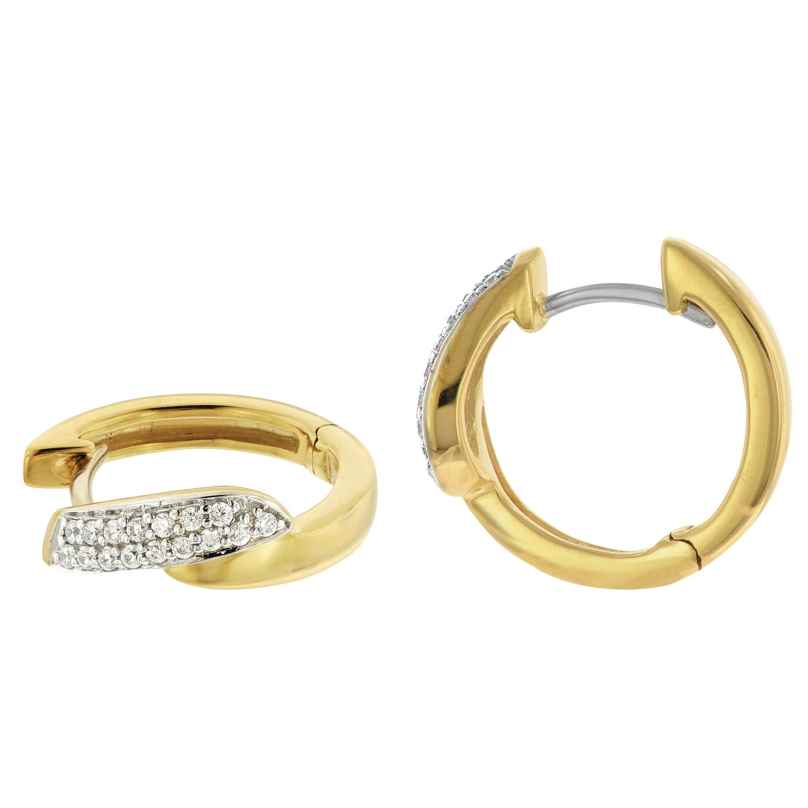 GLIZZ GL8156 Damen-Ohrringe Gold 333/8K Zirkonia-Creolen 4262511281569
