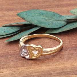GLIZZ GL8358 Women's Ring 333/8K Bicolor Gold