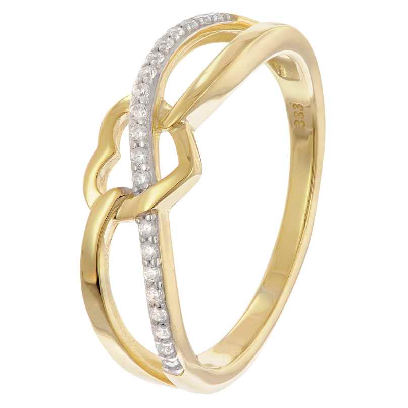 GLIZZ GL8364 Women's Ring 333/8K Gold Two-Colour