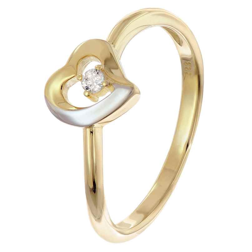 GLIZZ GL8370 Damenring Gold 333/8K Bicolor