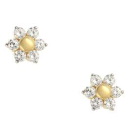 GLIZZ GL8353 Women's Stud Earrings 333/8K Gold Cubic Zirconia