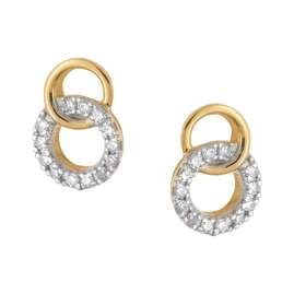 GLIZZ GL8636 Women's Diamond Stud Earrings 333/8K Gold