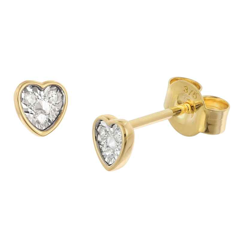 GLIZZ GL8638 Women's Diamond Stud Earrings 333/8K Gold 4262511286380