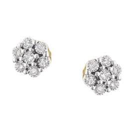 GLIZZ GL8639 Damen-Ohrringe Mit Diamanten Gold 333/8K Blüten Ohrstecker