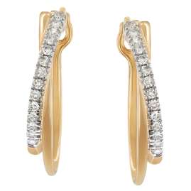 GLIZZ GL8634 Diamant-Ohrringe Gold 333/8K Creolen