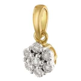 GLIZZ GL8645 Damen-Halskette mit Diamant-Anhänger Blüte Gold 333/8K