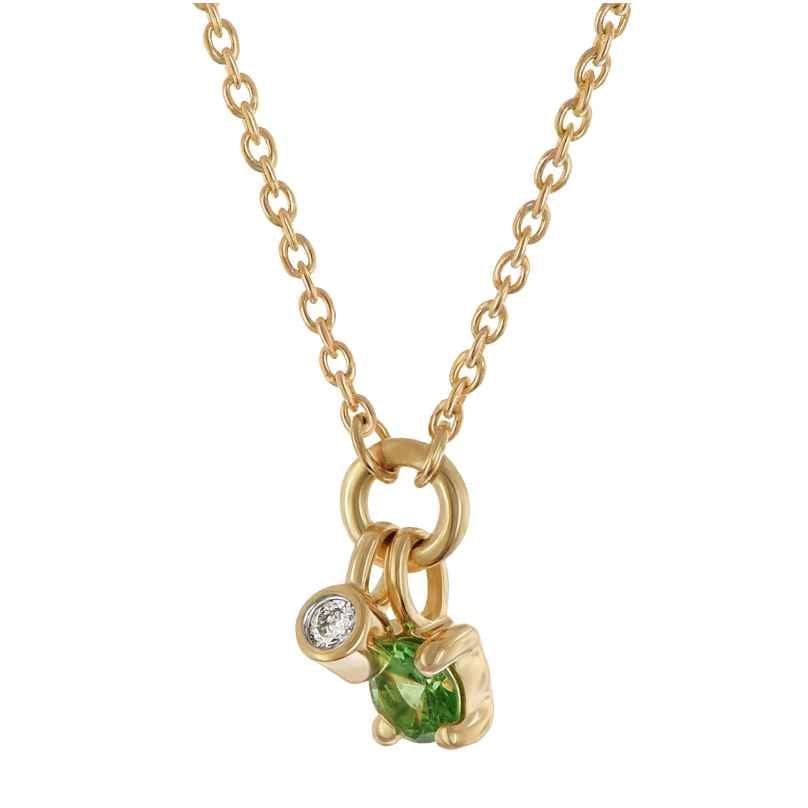 GLIZZ GL8644 Women's Necklace in 333/8K Gold with Diamond and Tsavorite 4262511286441