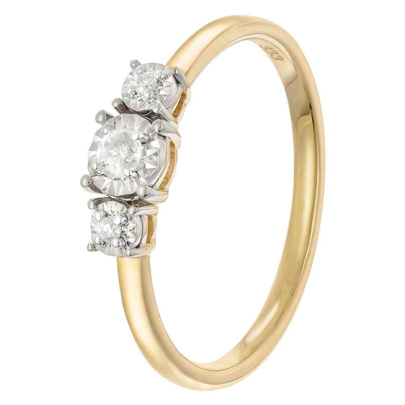 GLIZZ GL8702 Damen Diamantring Gold 333/8K