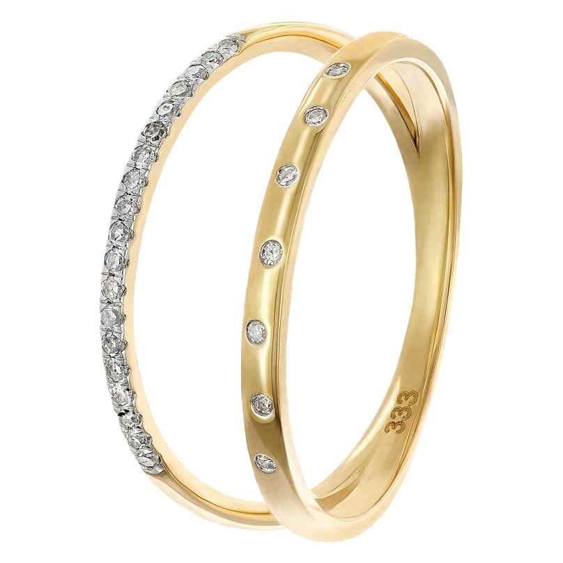 GLIZZ GL8666 Damenring Mit Diamanten Gold 333/8K