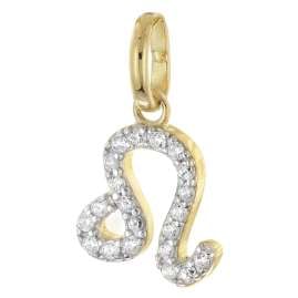 GLIZZ GL8330-05 Sternzeichen Löwe Gold 333/8K an vergoldeter Silberkette
