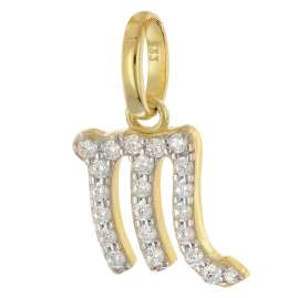 GLIZZ GL8330-08 Sternzeichen Skorpion Gold 333/8K an vergoldeter Silberkette