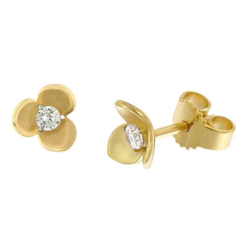 GLIZZ GL8318 Damen-Ohrringe Gold 333/8K Zirkonia Ohrstecker 4262511283181