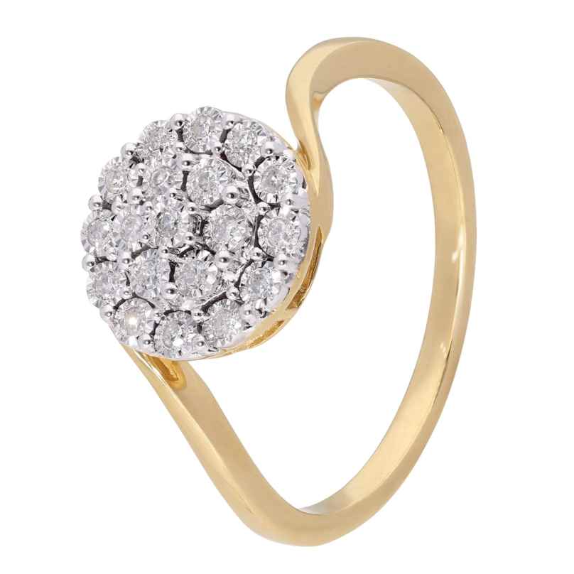 GLIZZ GL8718 Women's Ring with Diamonds, 333/8K Gold