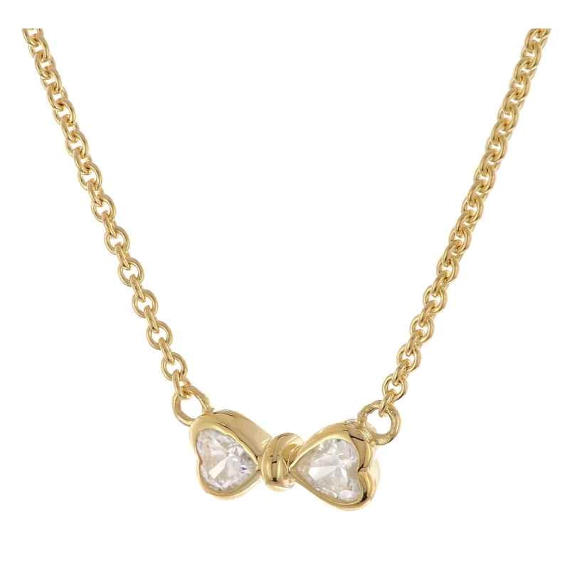 GLIZZ GL8350 Damen-Halskette Schleife Gold 333/8K Zirkonia Collier 4262511283501