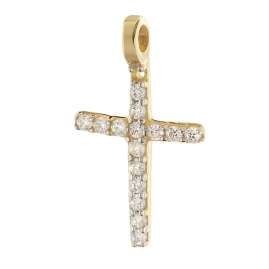GLIZZ GL8357 Halskette Mit Kleinem Kreuz 333 Gold Zirkonia-Collier