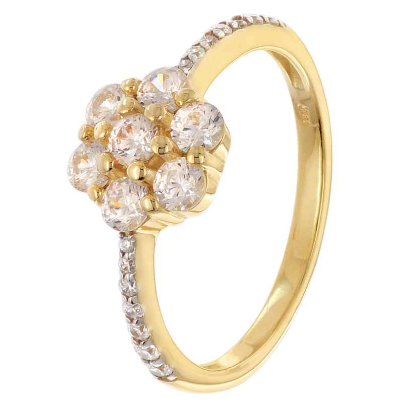 GLIZZ GL8550 Damenring mit Zirkonia Blüte Gold 333 / 8K