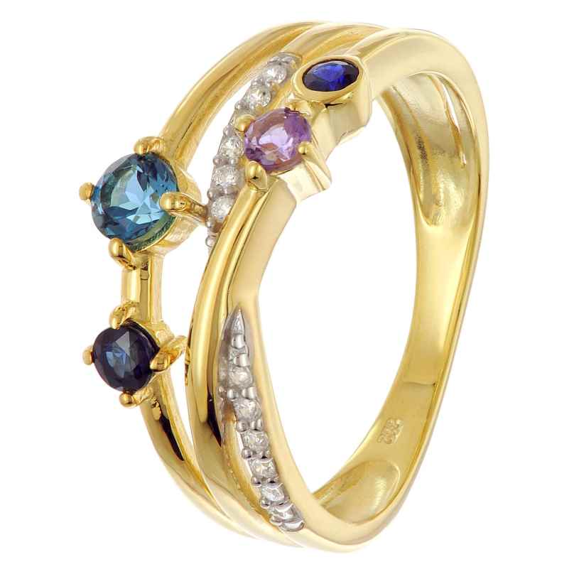 GLIZZ GL8560 Damenring Gold 333 / 8K Multicolor