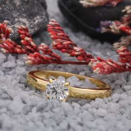 GLIZZ GL1058 Damenring Mit Lab Grown Diamant 0,50 ct. Gelbgold 333/8K