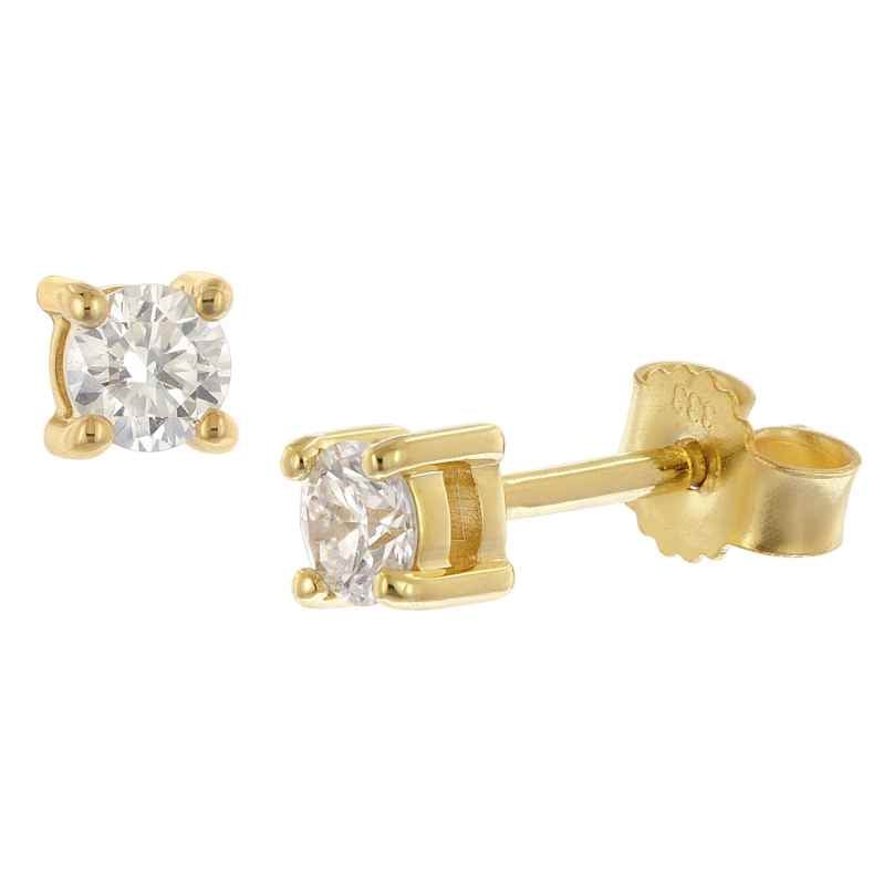 GLIZZ GL1074 Lab Grown Diamond Stud Earrings 0.30 ct Gold 333 4262551210741