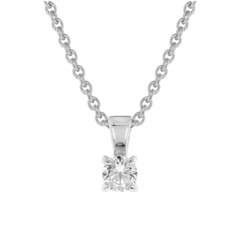 GLIZZ GL1069-45 Lab Grown Diamant Anhänger 0,25 ct Weißgold an Silberkette