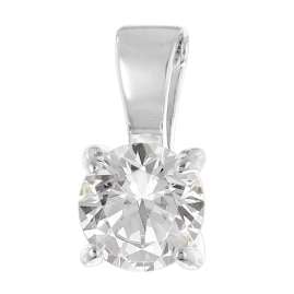 GLIZZ GL1071-45 Lab Grown Diamant Anhänger 0,50 ct Weißgold an Silber-Kette